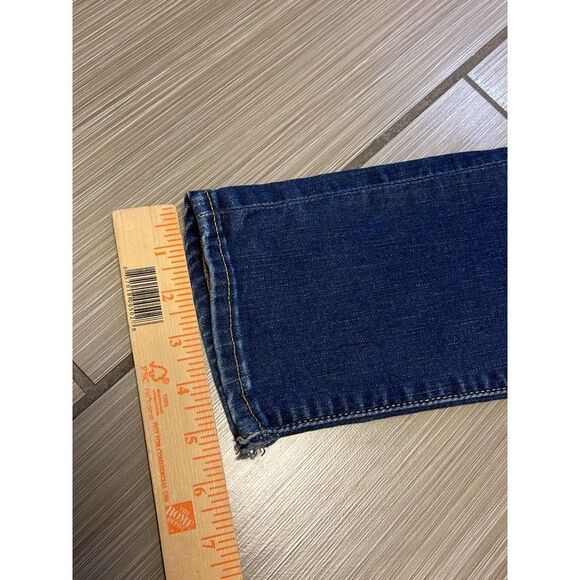 Levis 721 High Rise Skinny Big E jeans womens sz 31 distress medium wash stretch - Picture 3 of 11